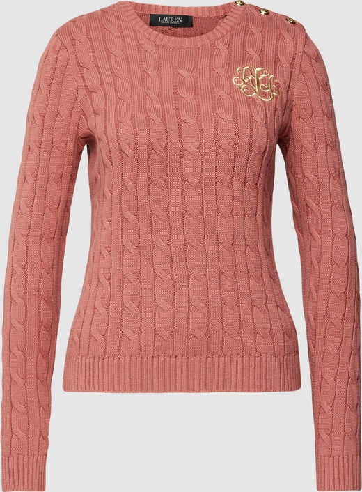Różowy sweter Ralph Lauren z bawełny