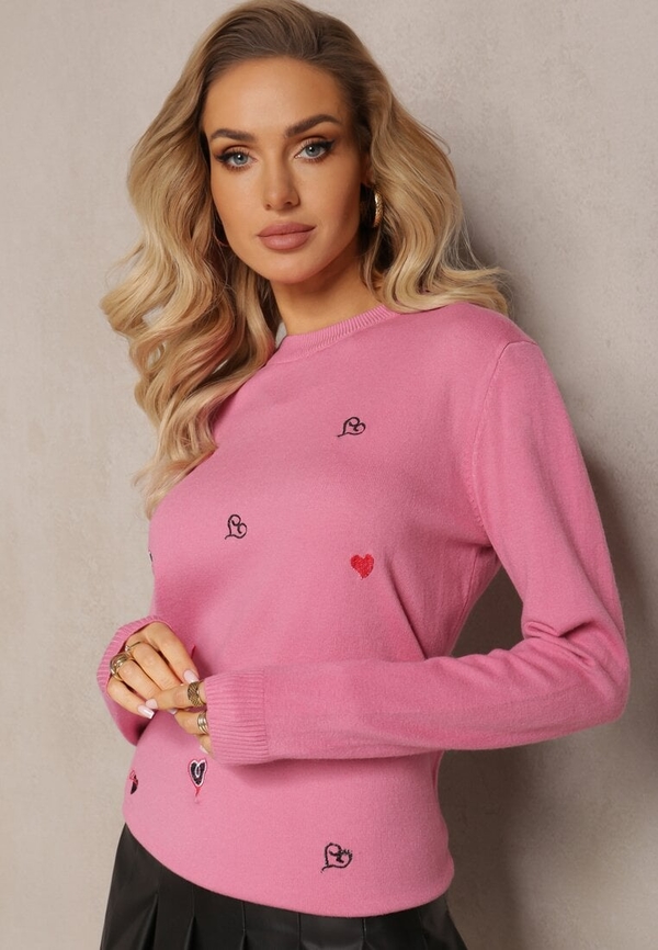Różowy sweter Renee z kaszmiru