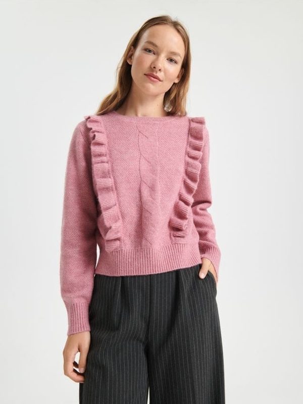 Różowy sweter Sinsay