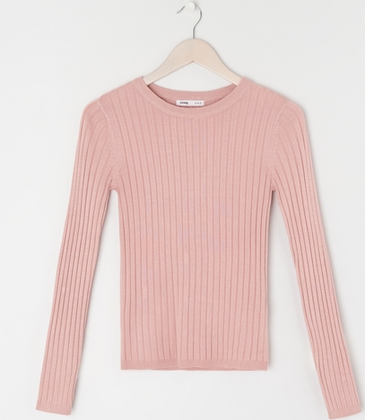 Różowy sweter Sinsay w stylu casual z dzianiny
