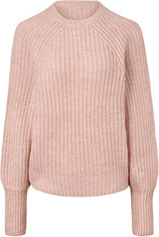 Różowy sweter Tchibo z wełny w stylu casual