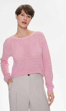 Różowy sweter Vila w stylu casual