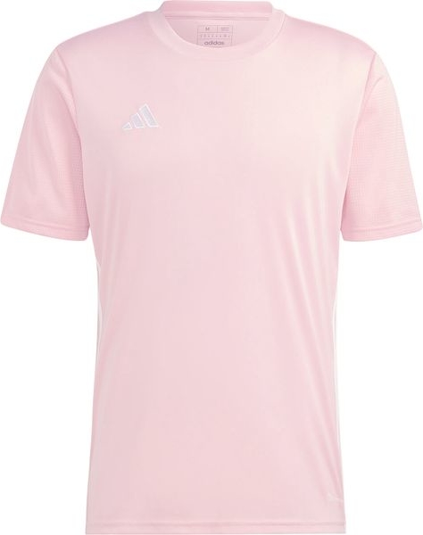 Różowy t-shirt Adidas w sportowym stylu z dżerseju