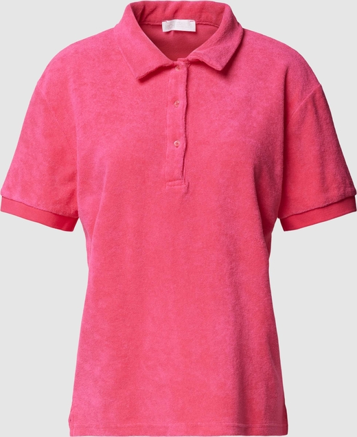 Różowy t-shirt Better Rich z kołnierzykiem w stylu casual