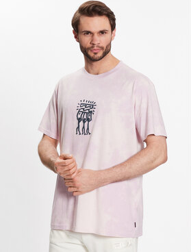 Różowy t-shirt Billabong z krótkim rękawem