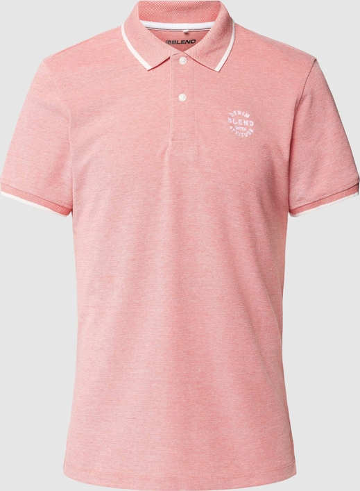 Różowy t-shirt Blend z bawełny w stylu casual z krótkim rękawem