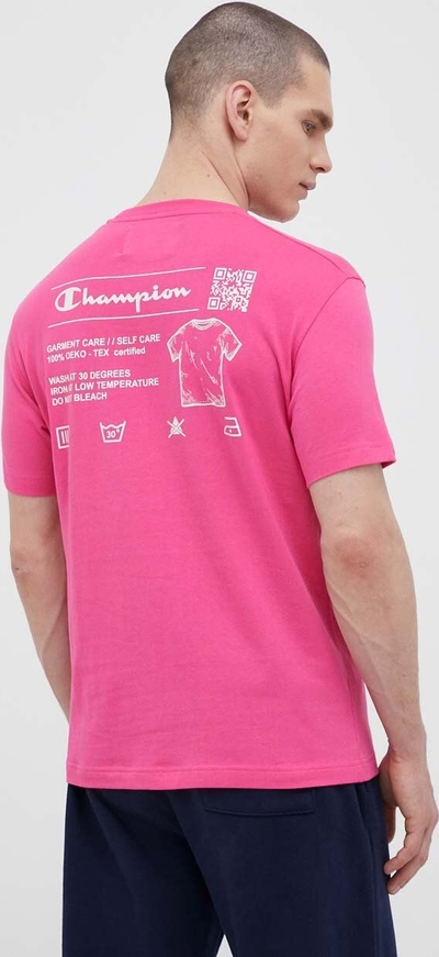 Różowy t-shirt Champion