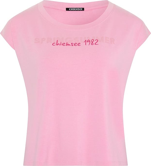 Różowy t-shirt Chiemsee