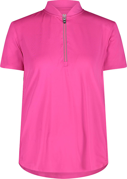 Różowy t-shirt CMP w sportowym stylu z krótkim rękawem