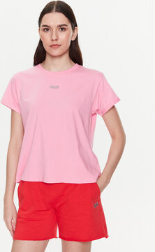 Różowy t-shirt DKNY
