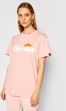 Różowy t-shirt Ellesse z krótkim rękawem w młodzieżowym stylu