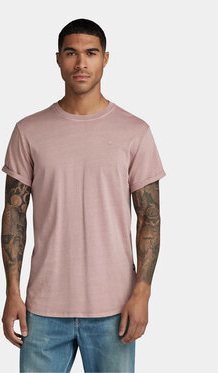 Różowy t-shirt G-Star Raw w stylu casual