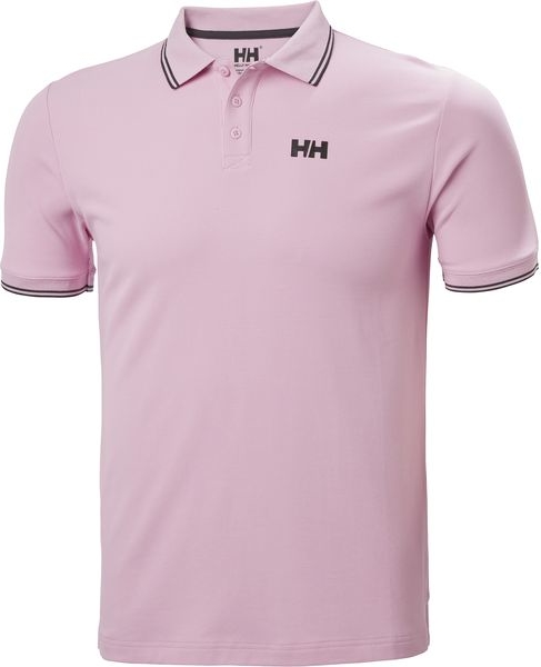 Różowy t-shirt Helly Hansen w stylu klasycznym z krótkim rękawem z bawełny