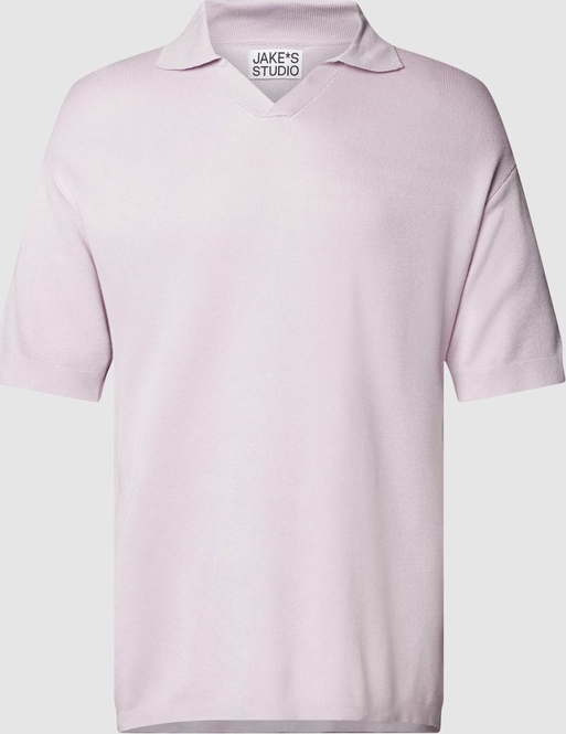 Różowy t-shirt Jake*s Studio Men w stylu casual