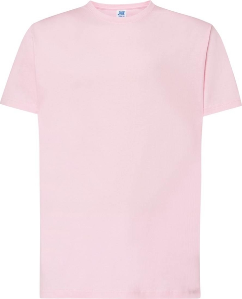Różowy t-shirt JK Collection w stylu casual z bawełny