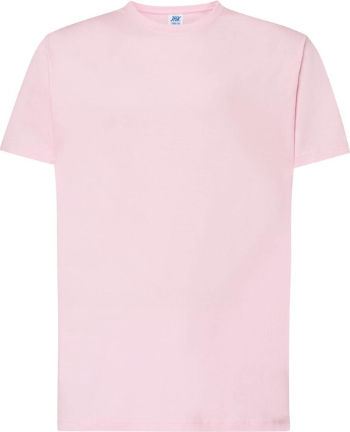 Różowy t-shirt JK Collection z krótkim rękawem