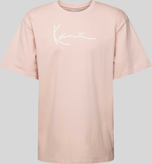 Różowy t-shirt Karl Kani w młodzieżowym stylu