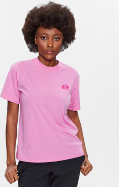 Różowy t-shirt Marmot z okrągłym dekoltem