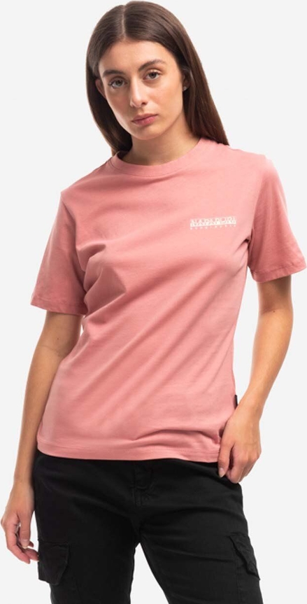 Różowy t-shirt Napapijri