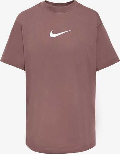 Różowy t-shirt Nike w sportowym stylu z krótkim rękawem