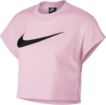 Różowy t-shirt Nike z dżerseju