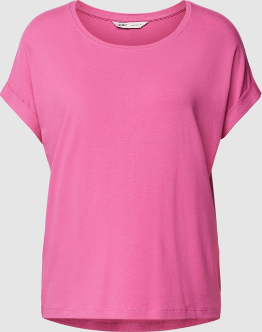 Różowy t-shirt Only z krótkim rękawem