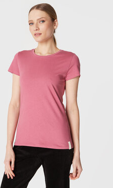 Różowy t-shirt Outhorn z okrągłym dekoltem