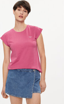 Różowy t-shirt Pepe Jeans