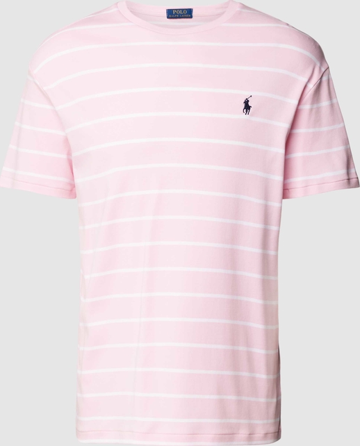 Różowy t-shirt POLO RALPH LAUREN z bawełny