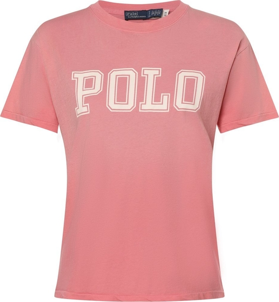 Różowy t-shirt POLO RALPH LAUREN z dżerseju