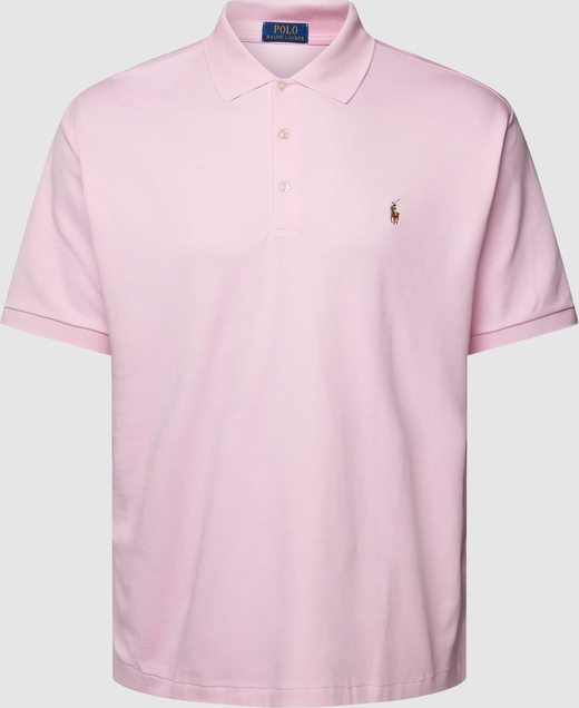 Różowy t-shirt POLO RALPH LAUREN z krótkim rękawem w stylu casual