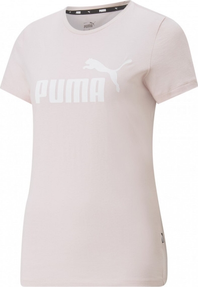 Różowy t-shirt Puma z bawełny