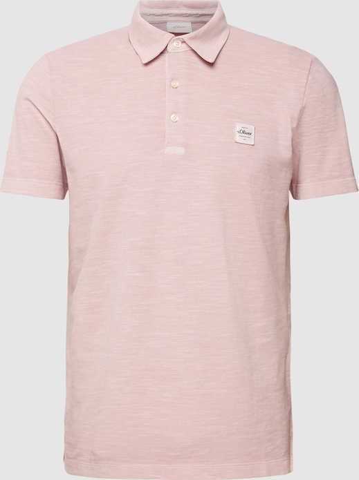 Różowy t-shirt S.Oliver z krótkim rękawem w stylu casual z bawełny