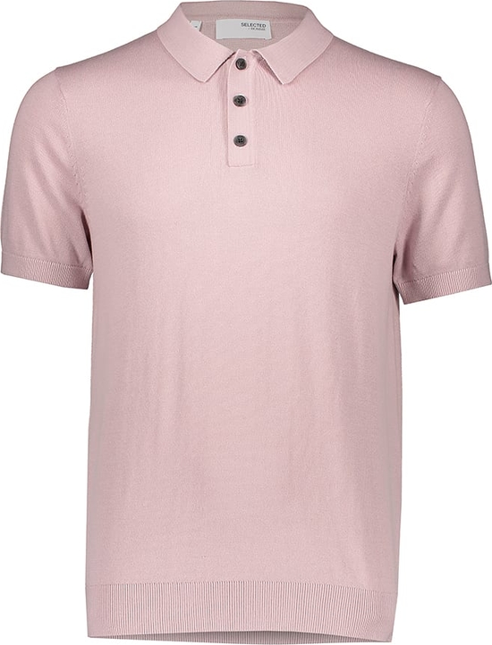 Różowy t-shirt Selected Homme