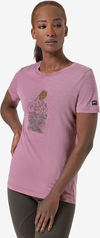 Różowy t-shirt super.natural z krótkim rękawem