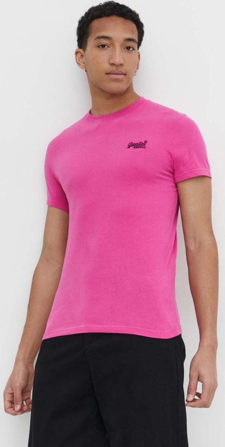 Różowy t-shirt Superdry