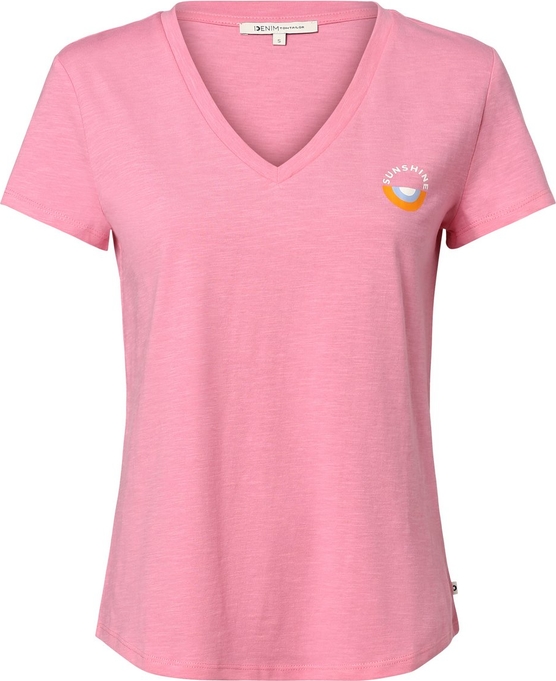 Różowy t-shirt Tom Tailor Denim z dżerseju