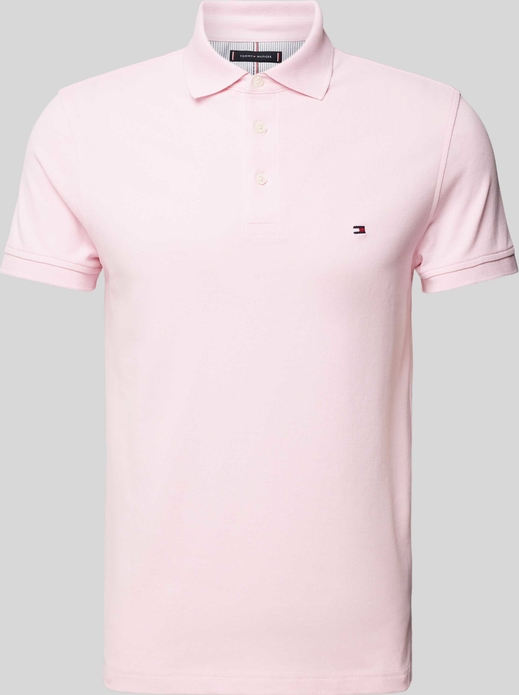 Różowy t-shirt Tommy Hilfiger w stylu casual z bawełny z krótkim rękawem