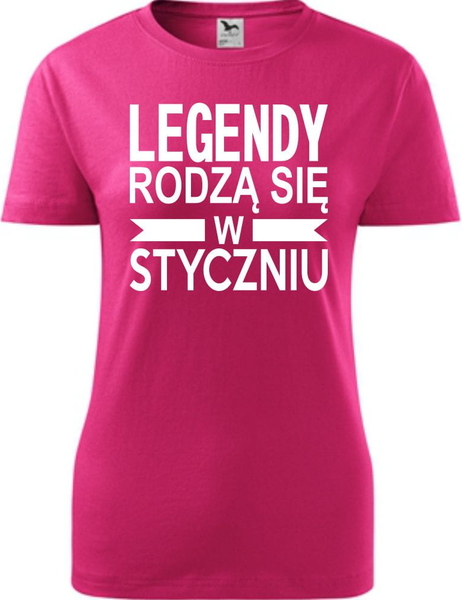 Różowy t-shirt TopKoszulki.pl z bawełny z okrągłym dekoltem z krótkim rękawem