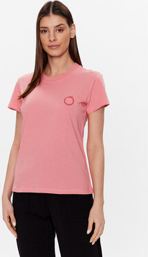 Różowy t-shirt Trussardi z okrągłym dekoltem