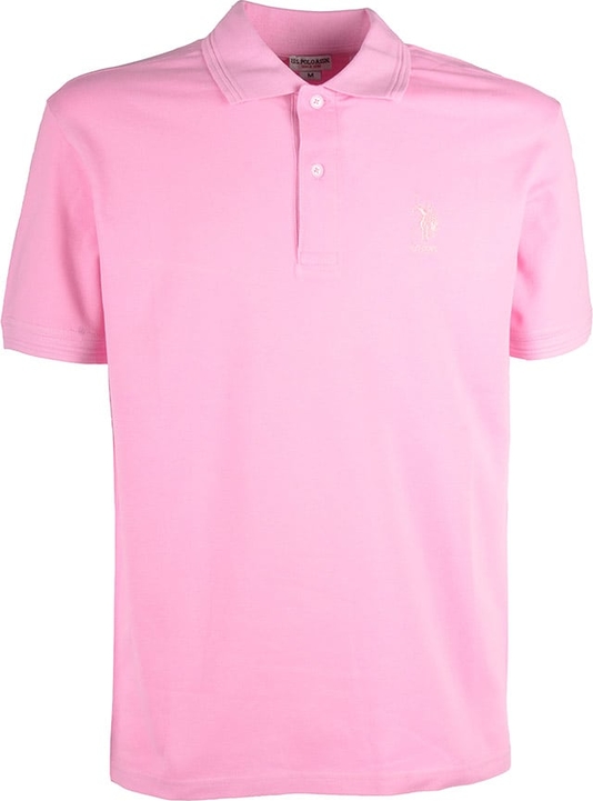 Różowy t-shirt U.S. Polo w stylu casual