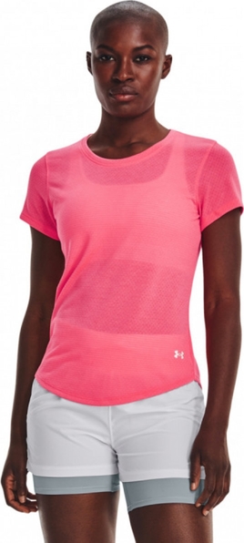 Różowy t-shirt Under Armour w sportowym stylu