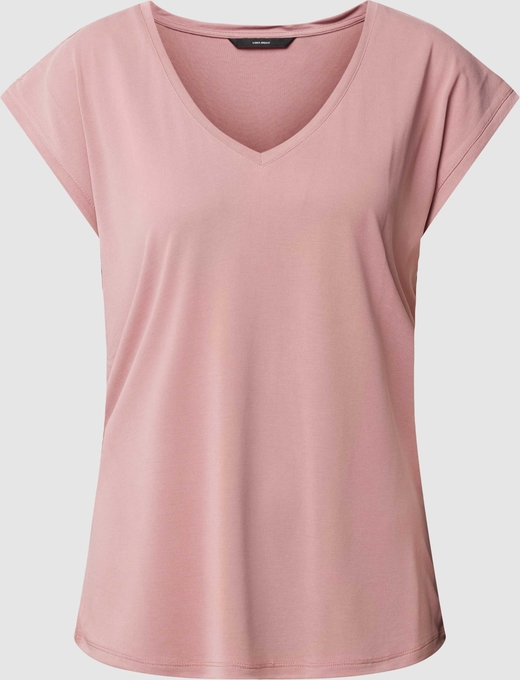 Różowy t-shirt Vero Moda