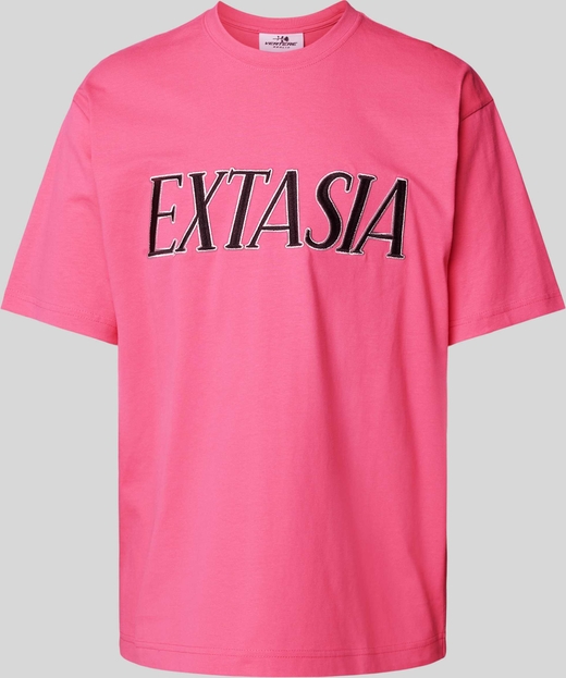 Różowy t-shirt Vertere z krótkim rękawem