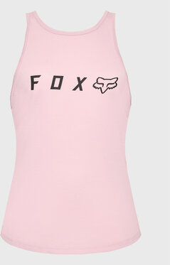 Różowy top Fox Racing z okrągłym dekoltem w młodzieżowym stylu