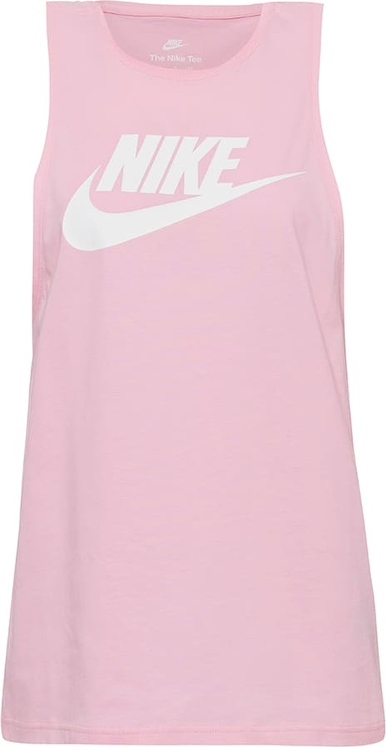Różowy top Nike z okrągłym dekoltem z bawełny
