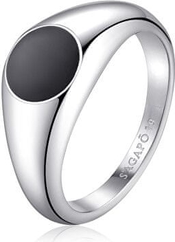 S'agapõ S&apos;Agapõ Nowoczesny stalowy pierścionek dla mężczyzn Ripple SRP36 (Obwód 59 mm)