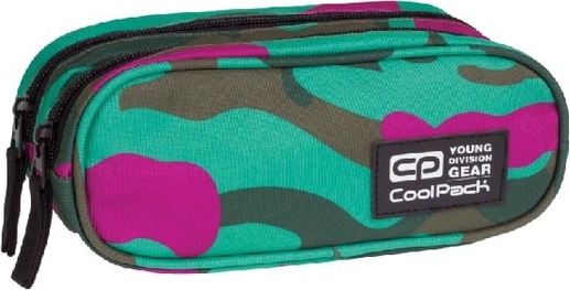 Saszetka podwójna CoolPack CLEVER CAMOUFLAGE EMERALD CP 869