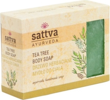Sattva, Body Soap, indyjskie mydło glicerynowe, Tea Tree, 125g