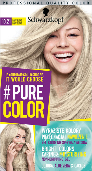 Schwarzkopf Pure Color Farba Do Włosów W Żelu 10.21 Baby Blond